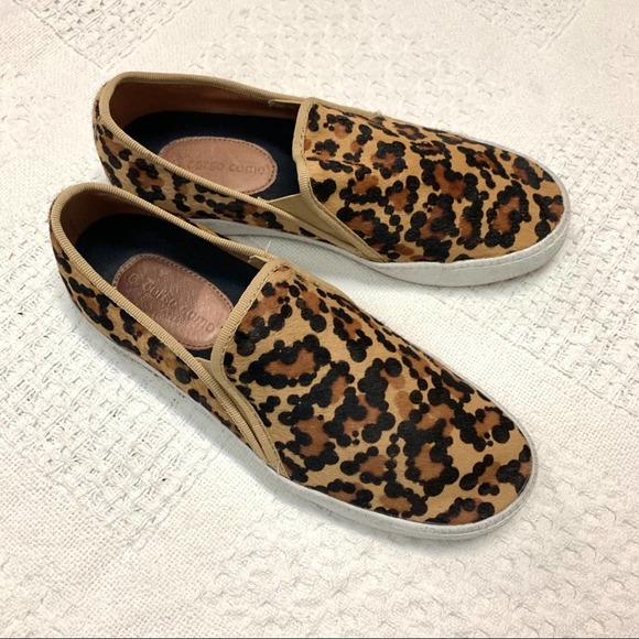 CORSO COMO size 8.5 animal slip on leopard Flats sneakers FS - Picture 7 of 10